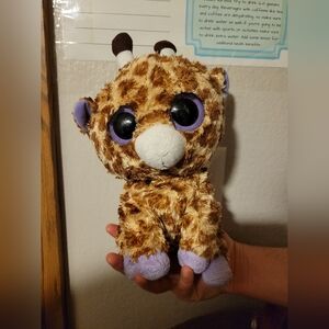Adorable Brown and Purple Stuffed Giraffe Toy